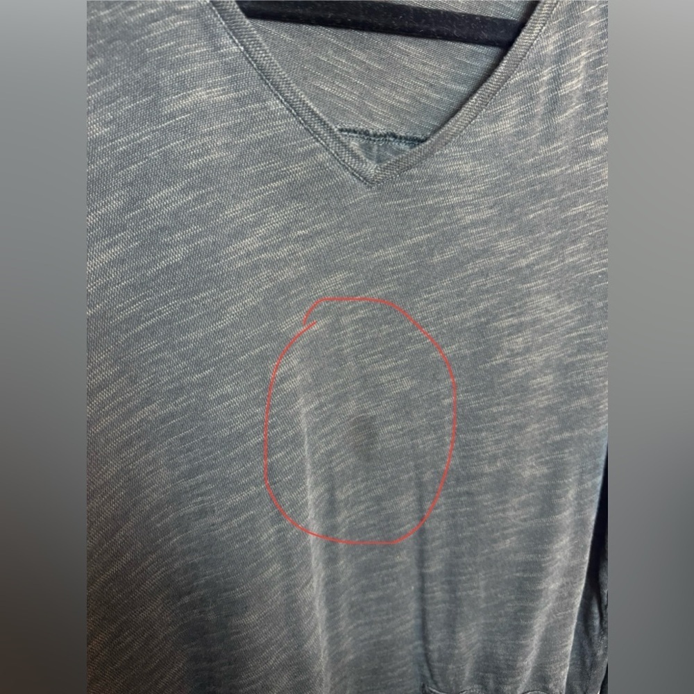 J Jill Dark Grey V-Neck Tunic Top Size XL - Picture 5 of 8